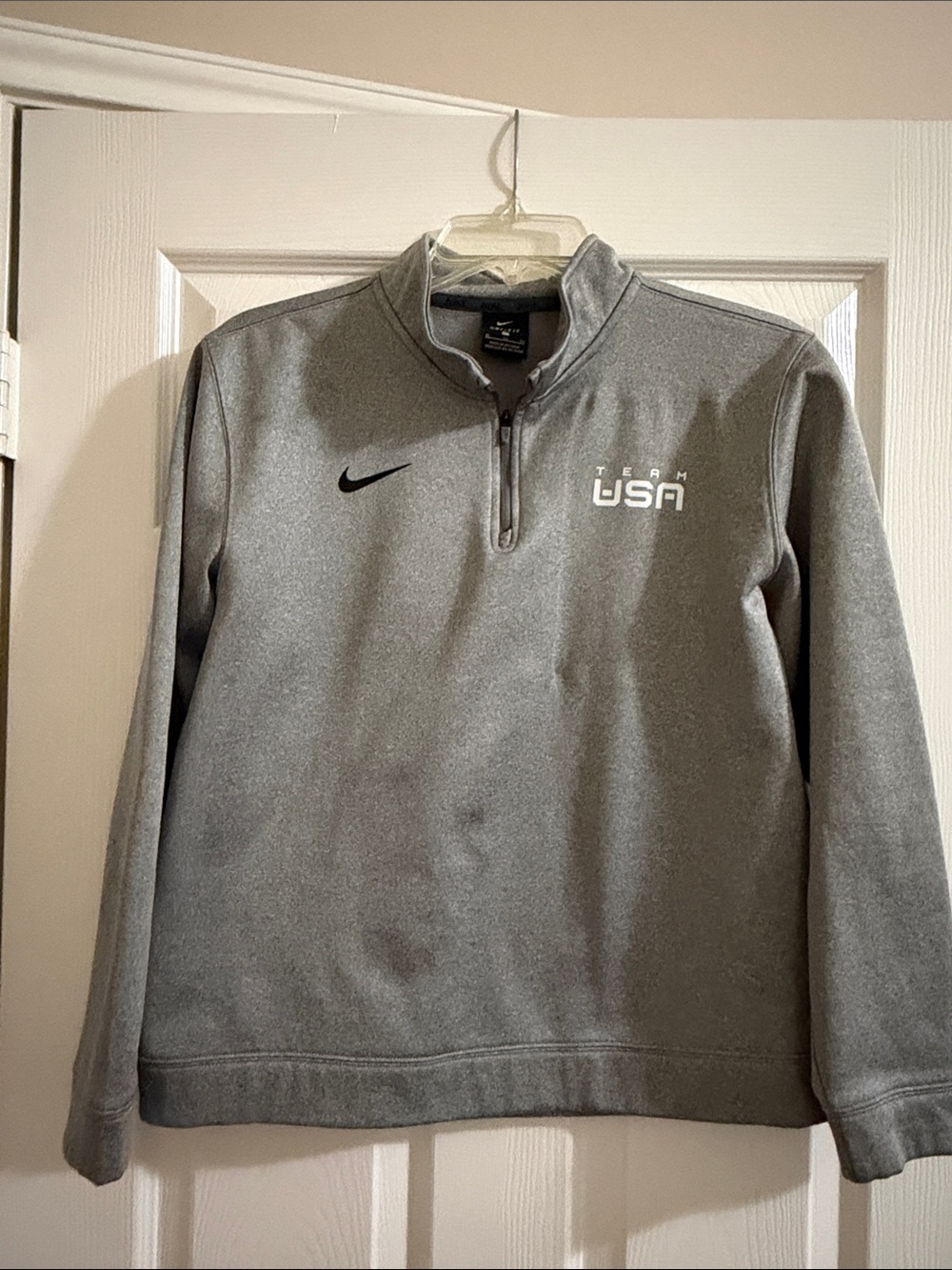 Nike Men’s Gray Half-Zip Team USA Pullover